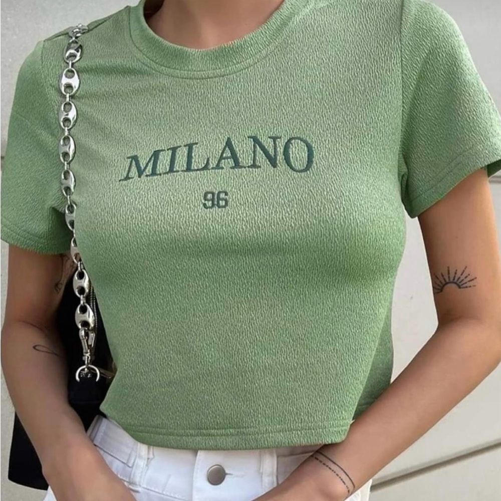 Dazy Women’s Olive Green “Milano” Crop Top